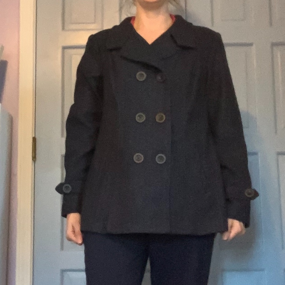 Navy pea coat